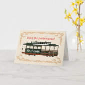 Carte 4061 Good Luck Musical, Trolley Car (Fleur jaune)