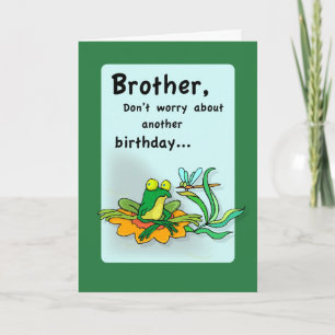 Carte 4086 Anniversaire du Frère, Humour de grenouille
