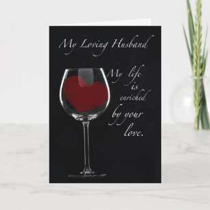Carte 4090 Anniversaire du mari Coeur de verre