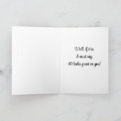 CARTE **40** A L'AIR TRÈS BIEN SUR VOUS ! JOYEUX ANNIVER (Intérieur)