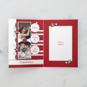 Carte 40 ans Ruby anniversaire photo rouge et blanc (Intérieur)