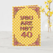 Carte 40 Birthday (Fleur jaune)