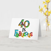 Carte 40 est Fabuleux T-shirts et cadeaux d'anniversaire (Fleur jaune)