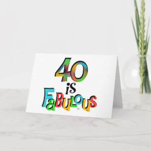 Carte 40 est Fabuleux T-shirts et cadeaux d'anniversaire