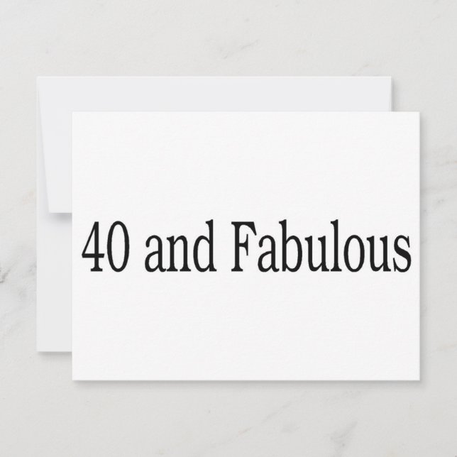 Carte 40 Et Fabuleux (Devant)