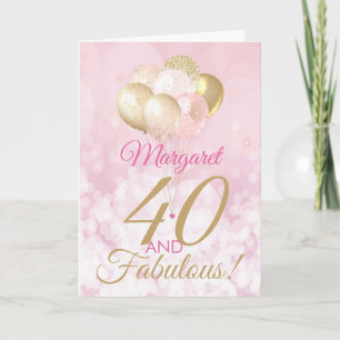 Carte 40 et fabuleux 40h Parties scintillant d'anniversa