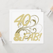 Carte 40 Et Fabuleux Anniversaire (Devant/Arrière en situation)