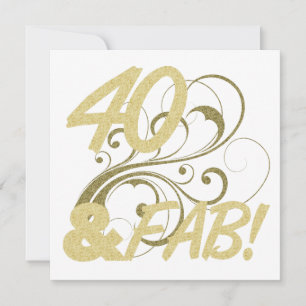 Carte 40 Et Fabuleux Anniversaire