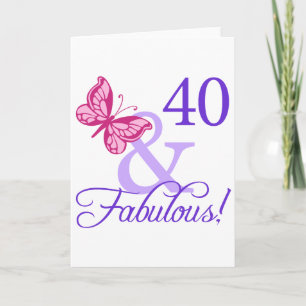 Carte 40 Et Fabuleux Anniversaire