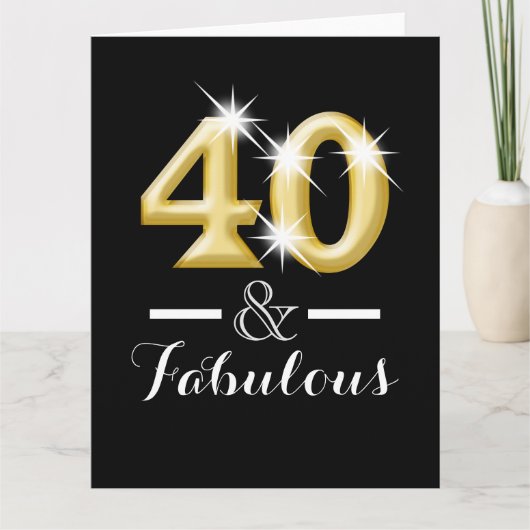Carte 40 et fabuleux anniversaire d'or noir (Devant)