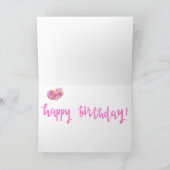 Carte 40 & Fabuleux, 40e Anniversaire Glamor Bokeh Card (Intérieur)