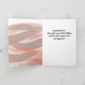 Carte 40 & Fabuleux Peach Peach Pink Aquarelle Photo (Intérieur)