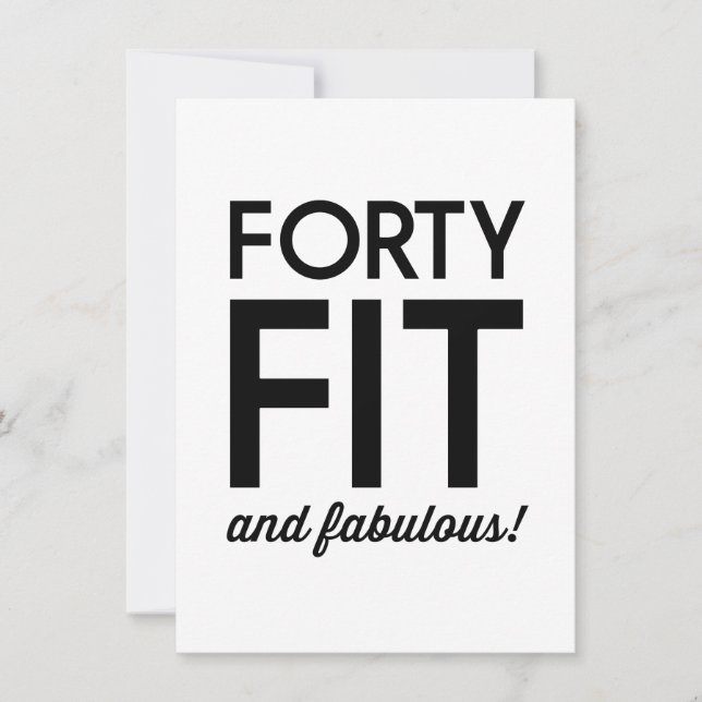 Carte 40 Fit et Fabulous ! (Devant)