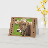 CARTE *40* HUMOUR D'ANNIVERSAIRE D'UNE VACHE À MOURIR (Fleur jaune)
