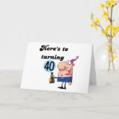 Carte 40 T-shirts et cadeaux d'anniversaire (Fleur jaune)