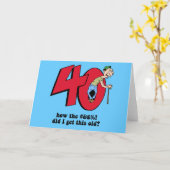 Carte 40e anniversaire (Fleur jaune)