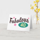 Carte 40e anniversaire (Fleur jaune)