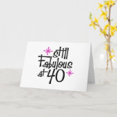 Carte 40e anniversaire (Fleur jaune)
