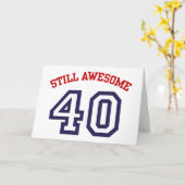 Carte 40e anniversaire (Fleur jaune)