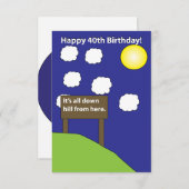 Carte 40e anniversaire (Devant / Derrière)