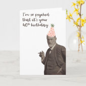 Carte 40e anniversaire (Fleur jaune)