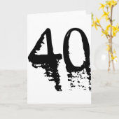 Carte 40e anniversaire (Fleur jaune)