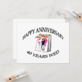 Carte 40e ANNIVERSAIRE (Devant/Arrière en situation)