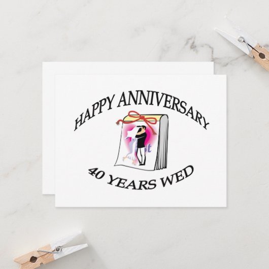 Carte 40e ANNIVERSAIRE (Devant/Arrière en situation)