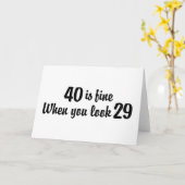 Carte 40e anniversaire (Fleur jaune)