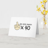 Carte 40e anniversaire (Fleur jaune)