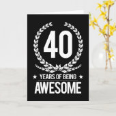 Carte 40e anniversaire (40 ans d'être génial) (Fleur jaune)