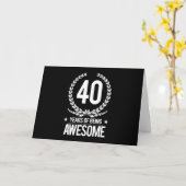 Carte 40e anniversaire (40 ans d'être génial) (Fleur jaune)