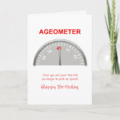 Carte 40e anniversaire, Ageometer Reading (Devant)