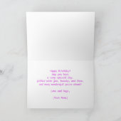 Carte 40e anniversaire Alicia Orchids Cadre doré moderne (Intérieur)