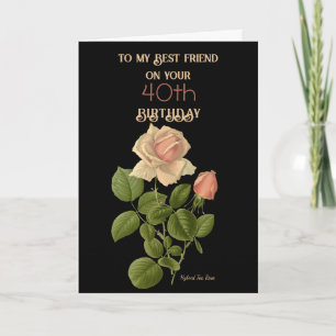 Carte 40e anniversaire Ami Hybrid Tea Rose