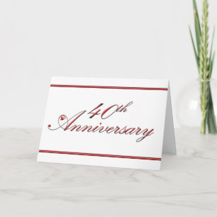 Carte 40e anniversaire (anniversaire du mariage)