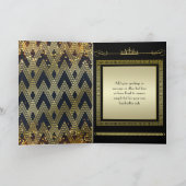 Carte 40e anniversaire Art Déco Gold Black Great Gatsby (Intérieur)