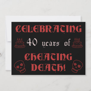 Carte 40e anniversaire au-dessus de la colline Gag cadea