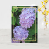 Carte 40e Anniversaire Audrey Hydrangeas Elegant Gold Fr (Fleur jaune)