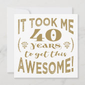 Carte 40e anniversaire Awesome (Devant)