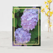Carte 40e Anniversaire Beth Hydrangeas Elegant Gold Fram (Fleur jaune)