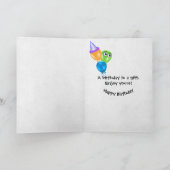 Carte 40e anniversaire bougies avec boules d'yeux (Intérieur)