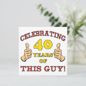 Carte 40e anniversaire Cadeau pour lui (Debout devant)