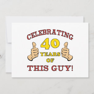 Carte 40e anniversaire Cadeau pour lui