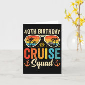 Carte 40e Anniversaire Cadeaux de croisière 2025 Parcour (Fleur jaune)