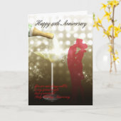 Carte 40e anniversaire - Champagne (Fleur jaune)