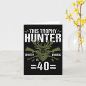 Carte 40e Anniversaire Chasse au canard Chasseur de cerf (Fleur jaune)