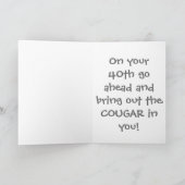 Carte 40e anniversaire Cougar (Intérieur)