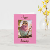 Carte **40e ANNIVERSAIRE** DE LA PART D'UN OISEAU COOL (Fleur jaune)