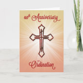 Carte 40e anniversaire de l'ordination, Croix de Ruby (Devant)